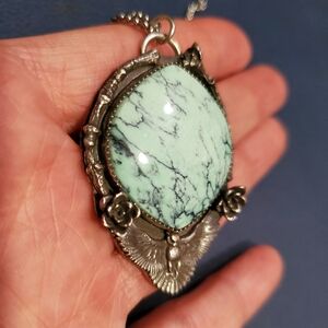 Genuine Green Desert Oasis Variscite Owl Twig Necklace OOAK Artisan Etsy Roses